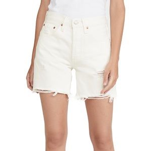 Levi’s 501 Mid-Thigh Shorts - Wondering Mind (White)